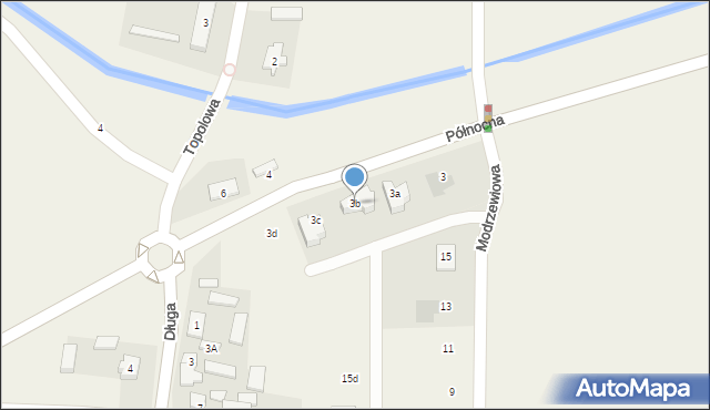 Łękińsko, Północna, 3b, mapa Łękińsko