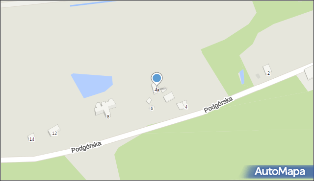 Lesko, Podgórska, 4a, mapa Lesko