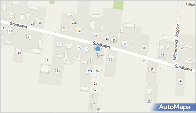 Leszczydół-Nowiny, Pogodna, 2a, mapa Leszczydół-Nowiny