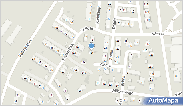 Leszno, Podmiejska, 14f, mapa Leszno