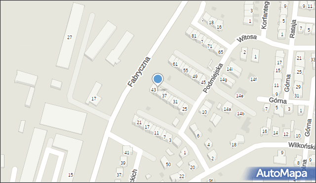 Leszno, Podmiejska, 41, mapa Leszno
