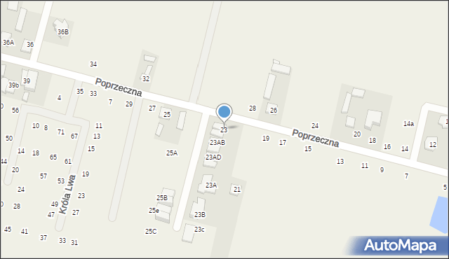 Lesznowola, Poprzeczna, 23, mapa Lesznowola