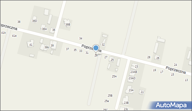 Lesznowola, Poprzeczna, 29, mapa Lesznowola