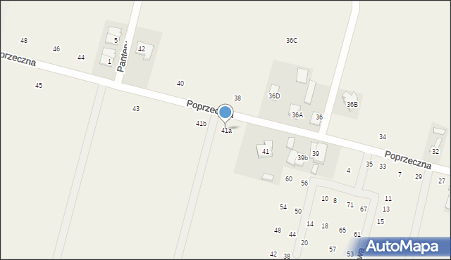 Lesznowola, Poprzeczna, 41a, mapa Lesznowola