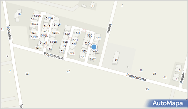 Lesznowola, Poprzeczna, 52V, mapa Lesznowola