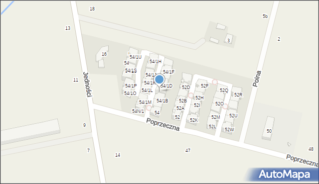 Lesznowola, Poprzeczna, 54/2C, mapa Lesznowola