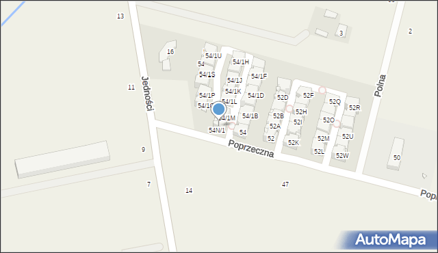 Lesznowola, Poprzeczna, 54/2N, mapa Lesznowola