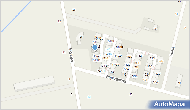 Lesznowola, Poprzeczna, 54/2P, mapa Lesznowola