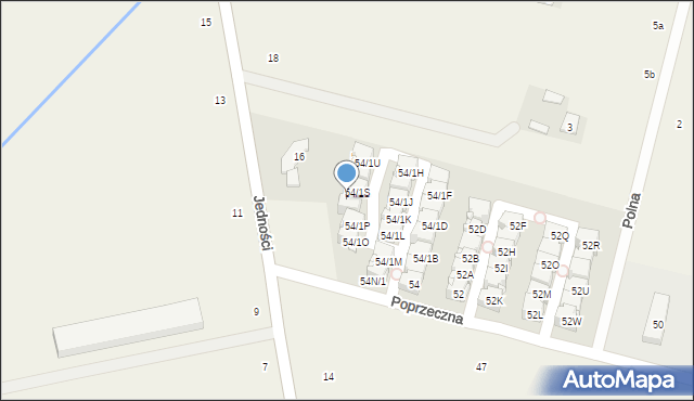 Lesznowola, Poprzeczna, 54S/1, mapa Lesznowola