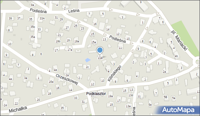 Leżajsk, Podleśna, 11a, mapa Leżajsk