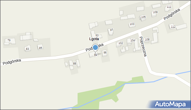 Lgota, Podgórska, 94, mapa Lgota