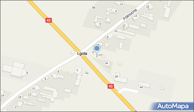 Lgota, Północna, 2, mapa Lgota