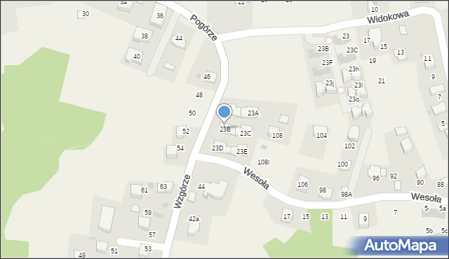 Libertów, Pogórze, 23B, mapa Libertów