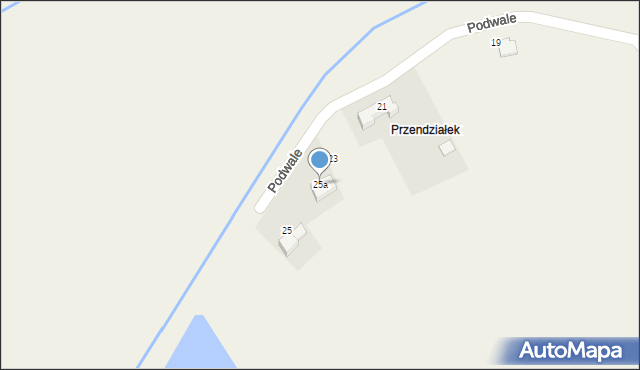Ligota, Podwale, 25a, mapa Ligota