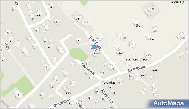 Limanowa, Pod Górą, 3, mapa Limanowa