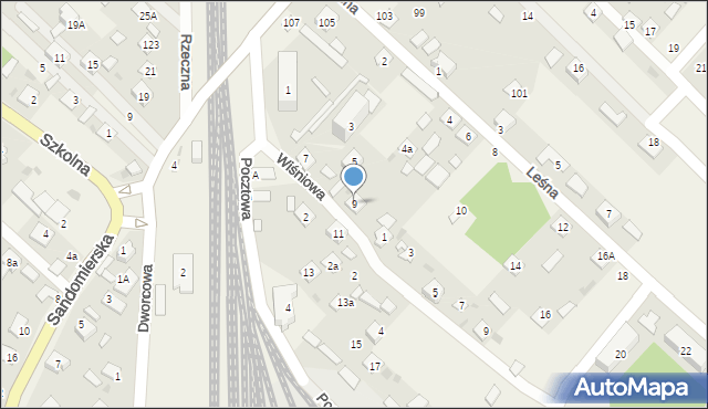 Lipa, Pocztowa, 9, mapa Lipa