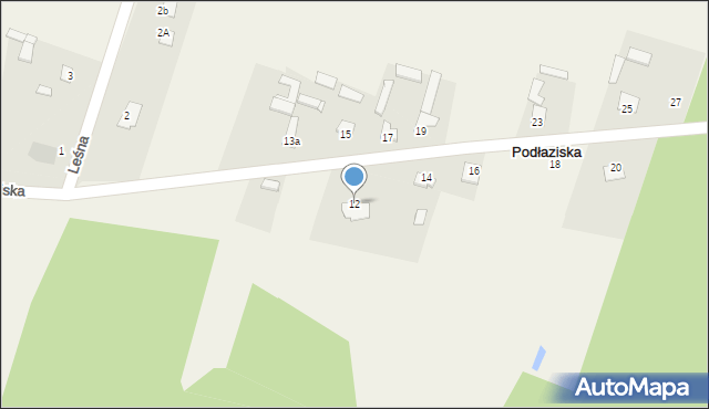 Lipie, Podłaziska, 12, mapa Lipie