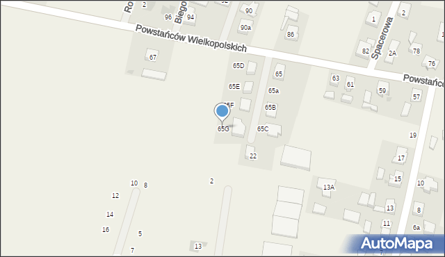 Lipno, Powstańców Wielkopolskich, 65G, mapa Lipno