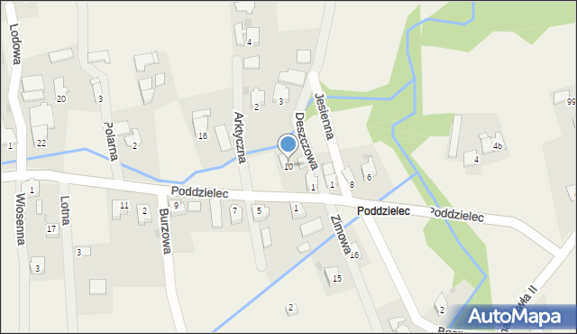 Lipowa, Poddzielec, 10, mapa Lipowa