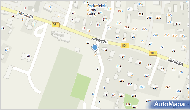 Lisia Góra, Południowa, 2, mapa Lisia Góra