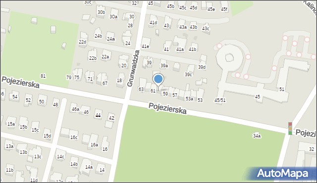 Łódź, Pojezierska, 59a, mapa Łodzi