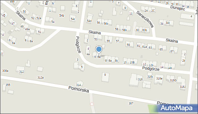 Łódź, Podgórze, 6a, mapa Łodzi