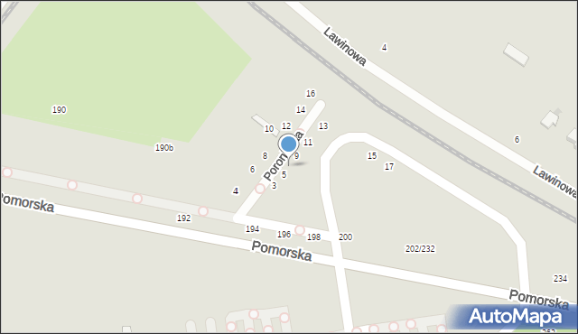 Łódź, Poronińska, 7, mapa Łodzi