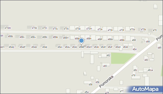 Łódź, Pomorska, 464p, mapa Łodzi