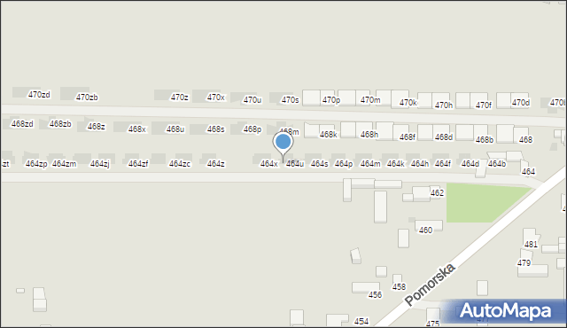 Łódź, Pomorska, 464w, mapa Łodzi