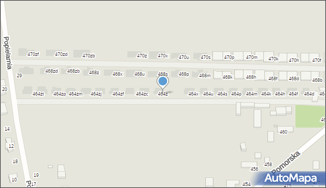 Łódź, Pomorska, 464z, mapa Łodzi