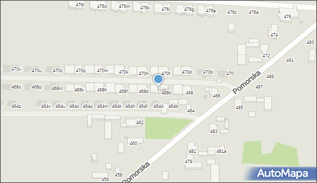 Łódź, Pomorska, 468c, mapa Łodzi