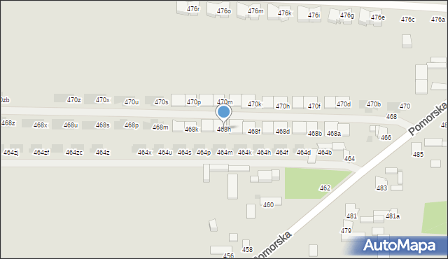 Łódź, Pomorska, 468h, mapa Łodzi