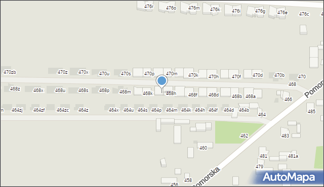 Łódź, Pomorska, 468j, mapa Łodzi