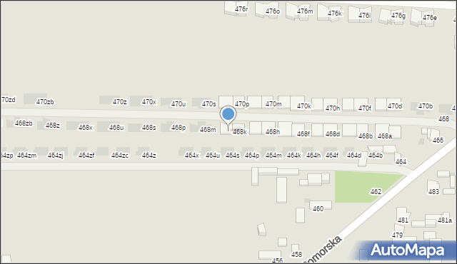 Łódź, Pomorska, 468l, mapa Łodzi