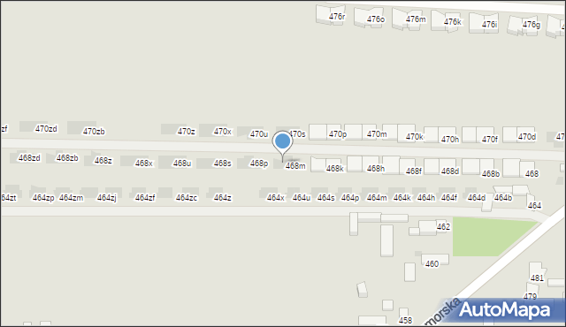 Łódź, Pomorska, 468n, mapa Łodzi