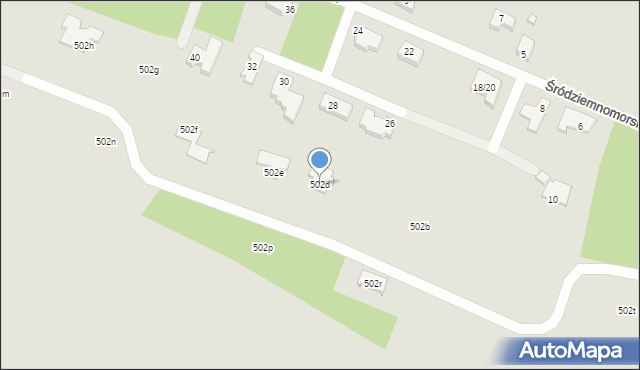 Łódź, Pomorska, 502d, mapa Łodzi