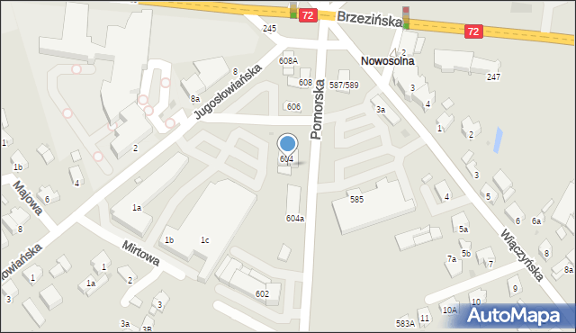 Łódź, Pomorska, 558, mapa Łodzi