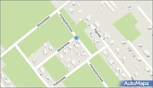 Łódź, Pomarańczowa, 16, mapa Łodzi