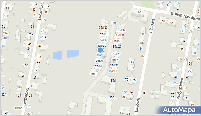 Łódź, Podchorążych, 35d/7, mapa Łodzi