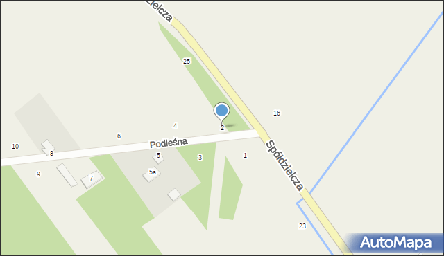 Łomazy, Podleśna, 2, mapa Łomazy