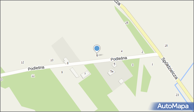 Łomazy, Podleśna, 6, mapa Łomazy