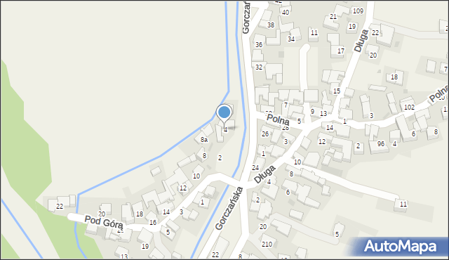 Łopuszna, Pod Górą, 4, mapa Łopuszna