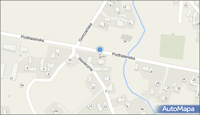 Łopuszna, Podhalańska, 14, mapa Łopuszna