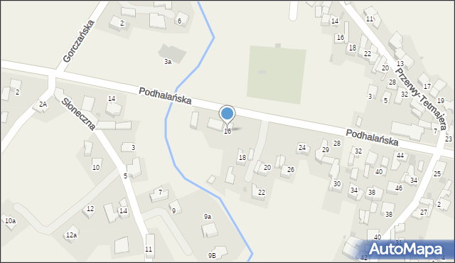 Łopuszna, Podhalańska, 16, mapa Łopuszna