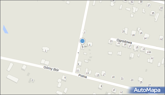 Łopuszno, Polna, 5, mapa Łopuszno