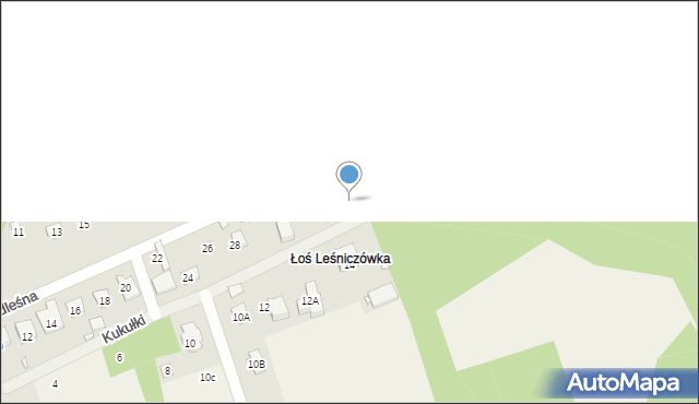 Łoś, Podleśna, 36, mapa Łoś