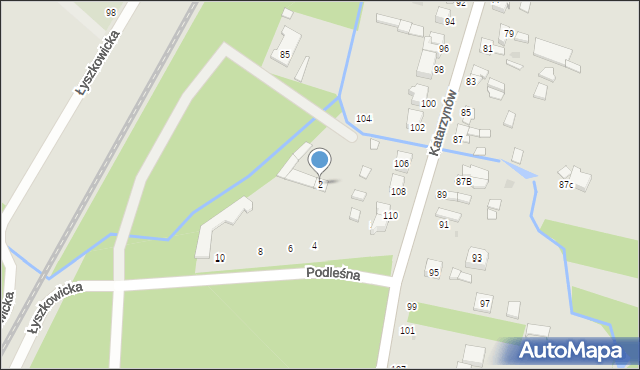 Łowicz, Podleśna, 2, mapa Łowicza