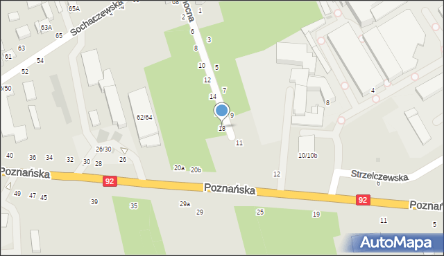 Łowicz, Północna, 18, mapa Łowicza