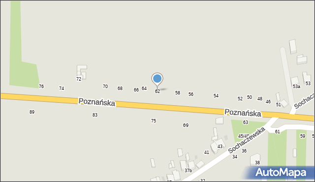 Łowicz, Poznańska, 62, mapa Łowicza