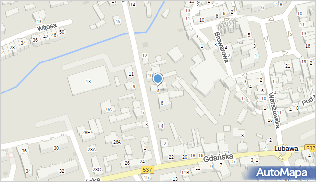 Lubawa, Poznańska, 8, mapa Lubawa